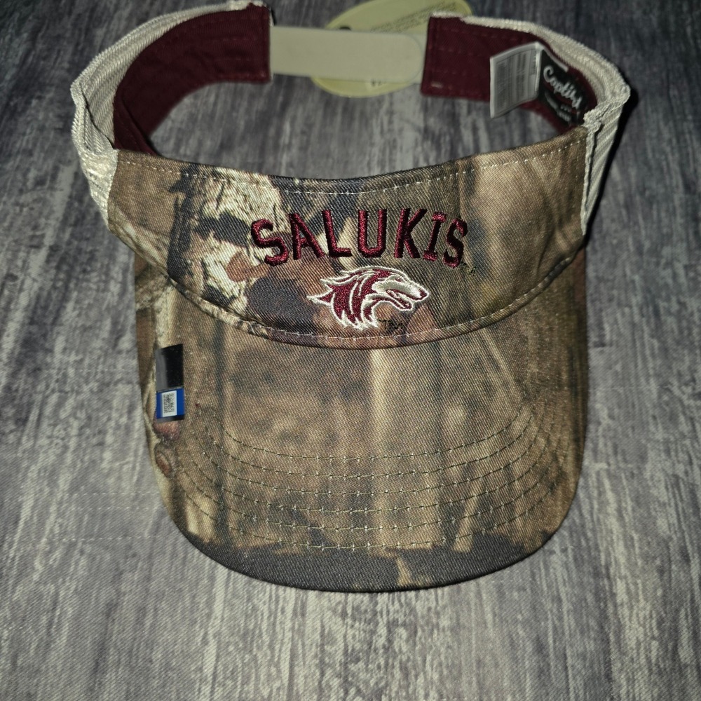 SIU Salukis Mossy Oak Camo Visor Captivating Headwear Adjustable Snapback NEW